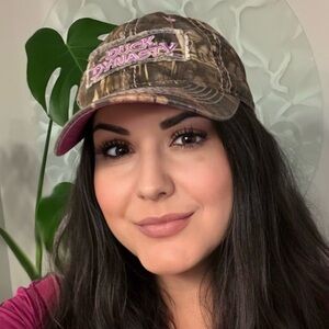 Duck Dynasty Pink Camo Ladies Fit Adjustable Distressed Baseball Cap A&E